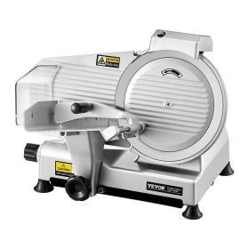 VEVOR Commercial Meat Slicer, 10 inch Electric Deli Food Slicer, 180W Meat Cutter with a Premium 65Mn Blade, 0-0.4 inch Adjustable Thickness